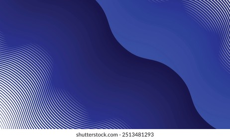 Blue wave stripes line abstract background