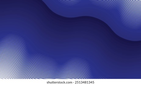 Blue wave stripes line abstract background