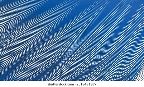 Fondo abstracto de línea de rayas de onda azul