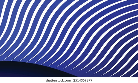 Fondo abstracto de línea de rayas de onda azul