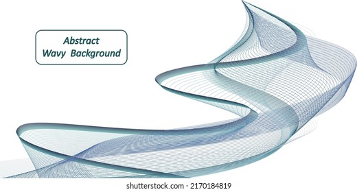 Blue wave swirl swoosh. flowing abstract dynamic twirl. air wind transparent veil,  twisted curve lines. Banner background design. Vector illustration