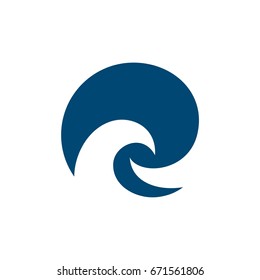 Blue Wave Swoosh Logo Template Illustration Design. Vector EPS 10.