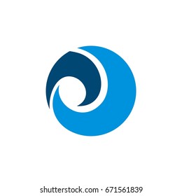 Blue Wave Swoosh Logo Template Illustration Design. Vector EPS 10.