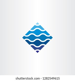 blue wave tech abatract logo symbol design element