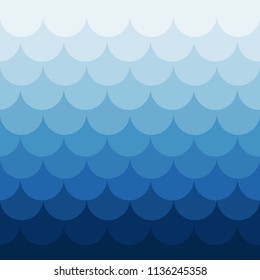 Blue wave vector abstract background design.Flat style