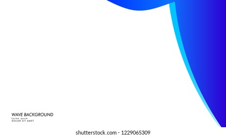 Blue wave vector abstract background