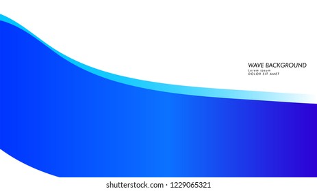 Blue wave vector abstract background