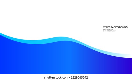 Blue wave vector abstract background