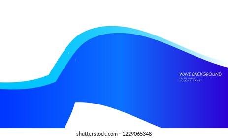 Blue wave vector abstract background