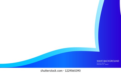 Blue wave vector abstract background