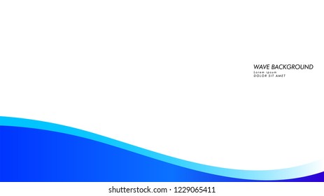 Blue wave vector abstract background