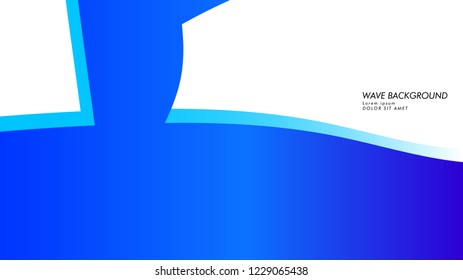 Blue wave vector abstract background