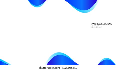 Blue wave vector abstract background