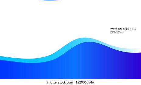 Blue wave vector abstract background