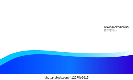 Blue wave vector abstract background