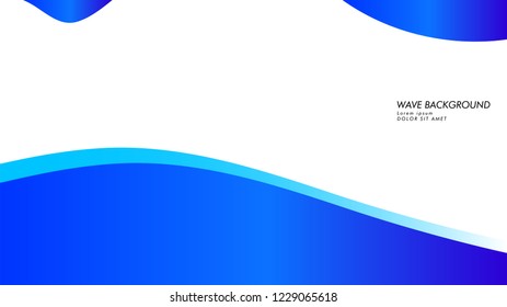 Blue wave vector abstract background