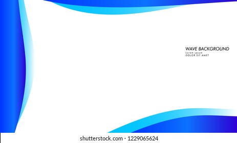Blue wave vector abstract background