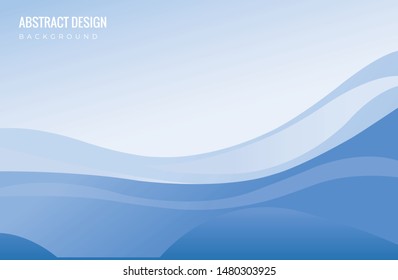 Blue wave vector abstract background