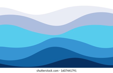 Blue wave vector abstract background