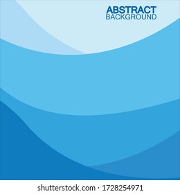 Blue wave vector abstract background flat design stock illustration