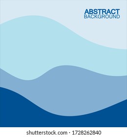 Blue wave vector abstract background flat design stock illustration