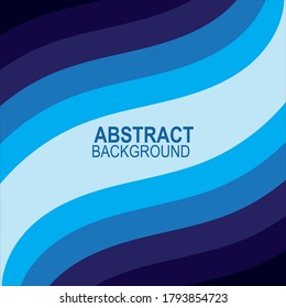 Blue wave vector abstract background flat design stock illustration