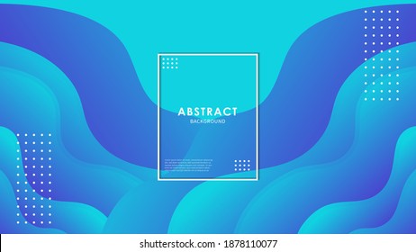 Diseño plano abstracto de vector de onda azul. Formas y ondas de colores dinámicos. Banner abstracto degradado con formas fluidas. Plantillas de diseño como fondos, diseño web, carteles, pancartas, libros.