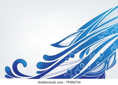 blue wave, vector background