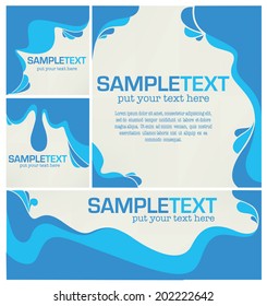 blue wave, vector background collection