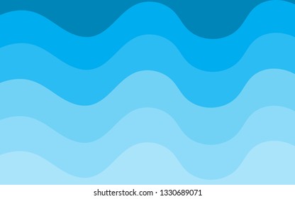 Blue wave vector background. illustration shades of blue sea. Wallpaper for template,website,social media. banner summer.pattern design abstract.
