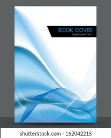 Blue wave vector brochure / booklet cover design templates collection 