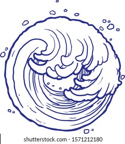 a blue wave vector illustration
