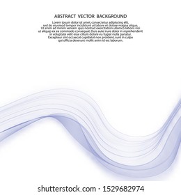 blue Wave. vector illustration. abstract template for presentation
