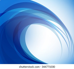 Blue wave vector illustration.Abstract blue backgrounds.Sea waves.