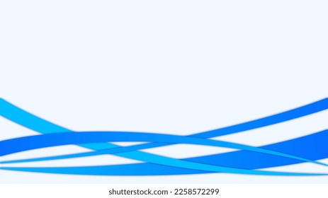 Blue wave, water wave, lines, blue sky background. Vector texture design poster banner abstract blue wallpaper background.