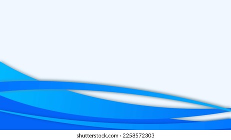 Blue wave, water wave, lines, blue sky background. Vector texture design poster banner abstract blue wallpaper background.