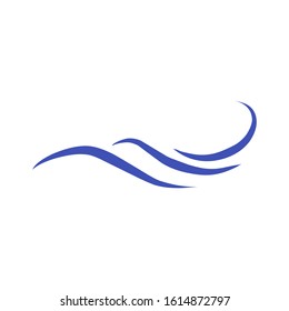 blue wave or water splash logo vector illustration. flat design.