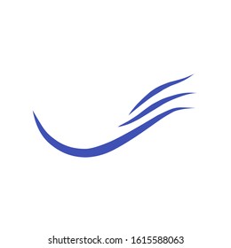 blue wave or water splash logo vector illustration. flat design.