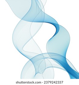 Blue wave.Decoration element. Presentation template. Layout for advertising. eps 10