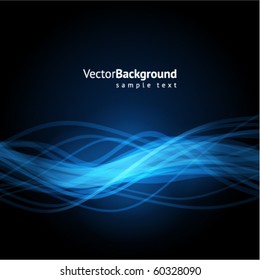 Blue Waveform Vector Background