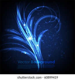 Blue waveform vector background