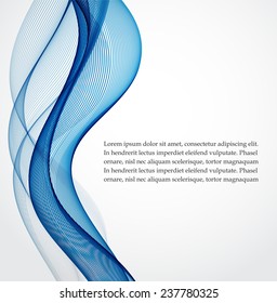 Blue waves abstract background