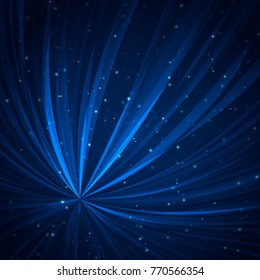 Blue waves abstract background. Futuristic vector illustration.