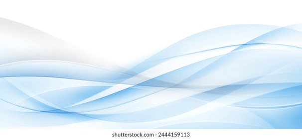 Fondo abstracto de las ondas azules, diseño moderno, Ilustración vectorial