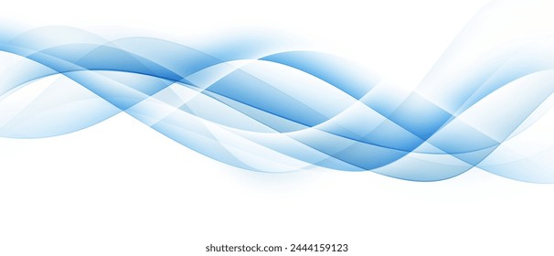 Fondo abstracto de las ondas azules, diseño moderno, Ilustración vectorial