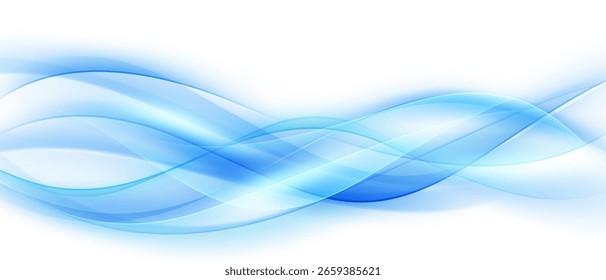 Fondo abstracto de las ondas azules, diseño moderno, Ilustración vectorial
