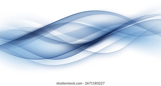 Fondo abstracto de las ondas azules, diseño moderno, Ilustración vectorial