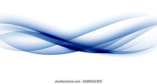 Blaue Wellen, abstrakter Hintergrund, modernes Design, Vektorgrafik