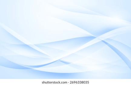 Blue waves abstract background, modern design, vector illustration
