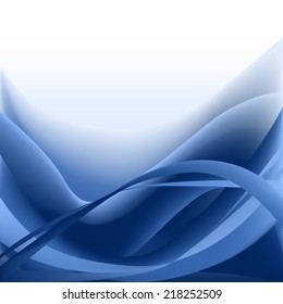Blue waves abstract background on white background vector illustration design element